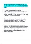 NUTRITION- MODULE 1 PROBLEM SET EXAM WITH 100&percnt; CORRECT ANSWERS 2024&period;