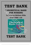 TEST BANK FOR THEORETICAL BASIS FOR NURSING 3RD EDITION MCEWEN WILLS Theoretical Basis for Nursing&comma; Third Edition 3rd Edition by Melanie McEwen&vert;&vert;ISBN 9781605473239&vert;&vert;Complete Guide A&plus;
