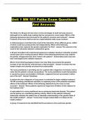 Unit 1 MN 551 Patho Exam Questions And Answers