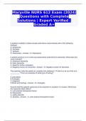 Maryville NURS 612 Exam (2024) Questions with Complete Solutions Expert Verified Graded A+