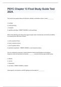 PSYC Chapter 13  Review Exam Questions With Correct Answers 2024.