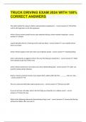 TRUCK DRIVING EXAM 2024 WITH 100&percnt; CORRECT ANSWERS