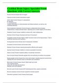 Certified Brain Injury Specialist Exam Questions with Correct Answers Bundled Package 