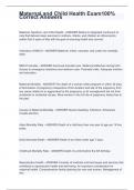 Maternal and Child Health Exam100&percnt; Correct Answers