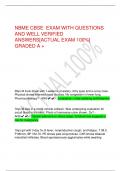 NBME CBSE EXAM WITH QUESTIONS  AND WELL VERIFIED  ANSWERS[ACTUAL EXAM 100%]  GRADEDA + 