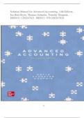 Solution Manual for Advanced Accounting 14th Edition by Joe Ben Hoyle&comma; Thomas Schaefer&comma; Timothy Doupnik &vert; A&plus;