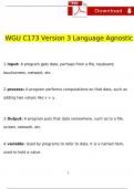 WGU C173 Exam Expected Questions and Answers (Verified by Expert)