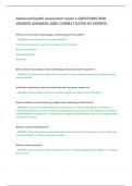 Advanced health assessment exam 1 QUESTIONS AND VERIFIED ANSWERS 100&percnt; CORRECT RATED BY EXPERTS