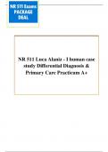 NR 511 Luca Alaniz - I human case  study Differential Diagnosis &  Primary Care Practicum A+