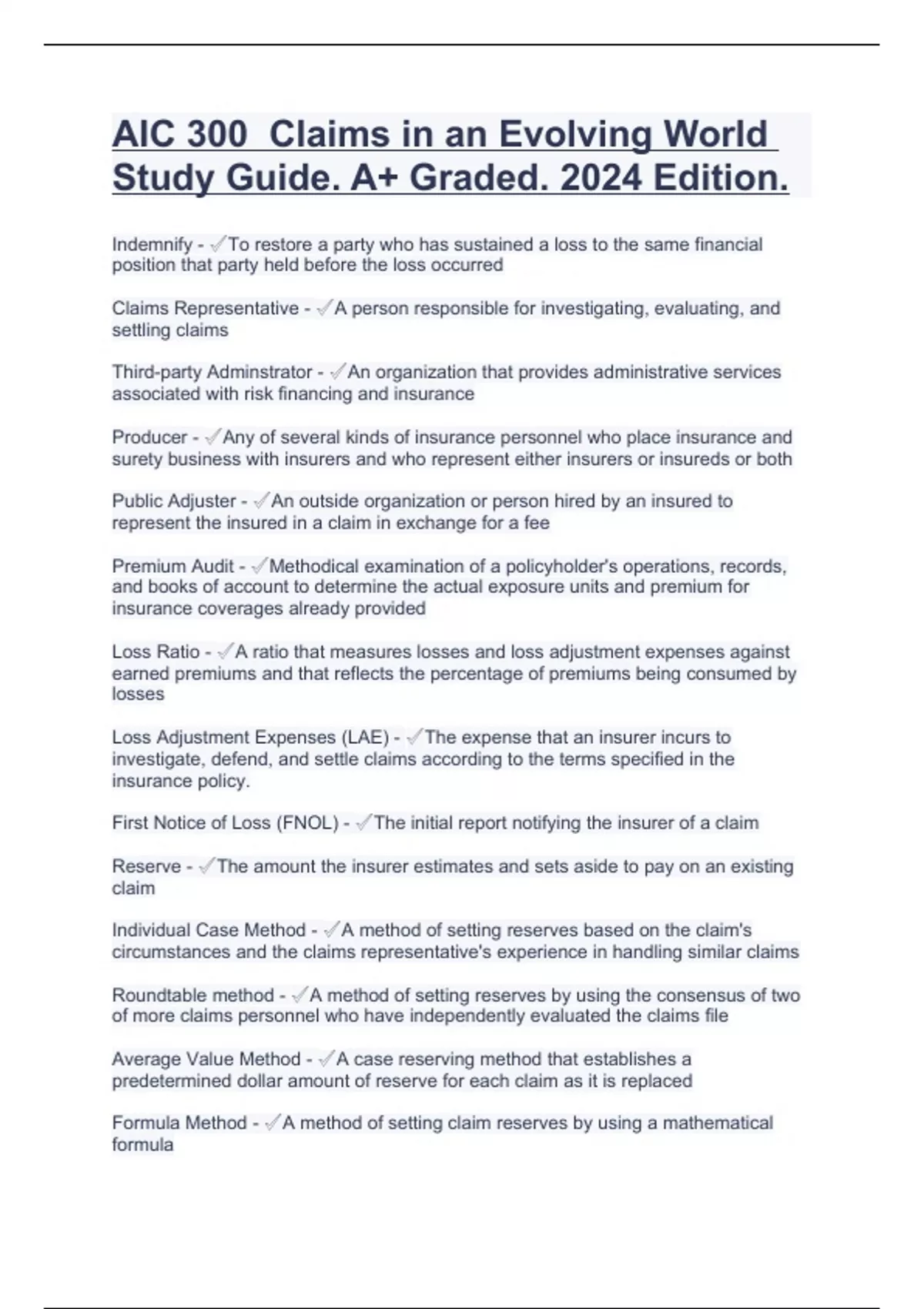 ATI Comprehensive 2024 Predictor Study Notes (updated 2024) – Rasmussen ...