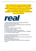 ATI COMMUNITY HEALTH PROCTORED Q&A A&plus; ATI RN COMMUNITY HEALTH PROCTORED FINAL EXAM 2019 TEST BANK ALL 10 VERSIONS QUESTIONS AND CORRECT ANSWERS AGRADE LATEST FOR 2023-2024 EXAMS&period;