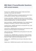 MSC Week 5 Trauma&lowbar;Shoulder Questions with correct answers
