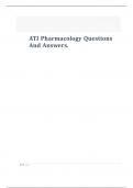 ATI Pharmacology Questions And Answers