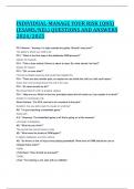 INDIVIDUAL-MANAGE YOUR RISK &lpar;QHS&rpar; &lpar;ESAMS&sol;NEL&rpar; QUESTIONS AND ANSWERS 2024&sol;2025