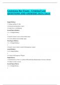 Louisiana Bar Exam - Criminal Law QUESTIONS AND ANSWERS 2024&sol;2025