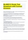 BLAW212 Study Test Questions with Correct Answers 