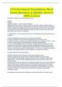 CFA Investment Foundations Mock Exam Questions & Quality Answers 100&percnt; Correct