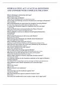 OTHELLO TEST, ACT 1-5 ACTUAL QUESTIONS AND ANSWERS WITH COMPLETE SOLUTION