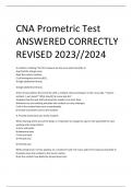 CNA Prometric Test ANSWERED CORRECTLY  REVISED 2023//2024
