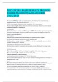 NAVY MPPEH REQUIREMENTS TRAINING COURSE QUESTIONS AND ANSWERS 2024&sol;2025
