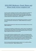 2024 DWC Medicare&plus; Fraud&comma; Waste&comma; and Abuse study review complete test