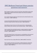 DWC Medicare Fraud and Abuse practice questions and answers
