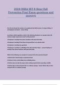 2024 OSHA SST 8-Hour Fall Prevention Final Exam questions and answers&period;