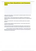 Science Quiz Questions and Answers 2024
