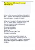 Test Review Science wit correct answers 2024&period;