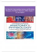 Test Bank for Understanding Anatomy and Physiology, Thompson, 3rd Edition (Thompson, 2020), Chapter 1-25 A++