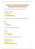 C839 - Pre-Assessment Revised Questions and Answers A&plus;