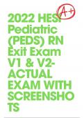 2022 HESI Pediatric (PEDS) RN Exit Exam V1 & V2- ACTUAL EXAM WITH SCREENSHOTS (100% VEFIRIFED Q & A) | 