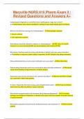 Maryville NURS 615 Pharm Exam 2 &sol; Revised Questions and Answers A&plus;