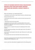 STATE OF COLORADO MOTOR VEHICLE DEALER BOARD MASTERY LATEST 2024 WITH EXPERT CERTIFIED QUESTIONS AND ANSWERS I ALREADY GRADED A&plus; NEW&excl;
