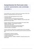 Comprehensive for final exam nclex LATEST _QUESTIONS AND ANSWERS GRADED A.