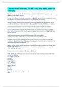 Construction Estimating Final Exam &vert;&vert; with 100&percnt; Accurate Solutions&period;