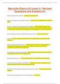 Maryville Pharm 615 exam 2 &sol; Revised Questions and Answers A&plus;