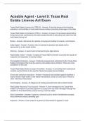 Aceable Agent - Level 9 Texas Real Estate License Act Exam-Graded A