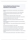 Family Medicine Boards Exam Questions and Answers-Graded A