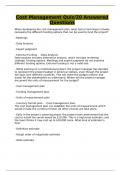 Cost Management Quiz&sol;20 Answered Questions