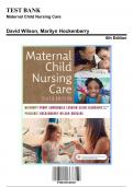 Test Bank for Maternal Child Nursing Care, 6th Edition by Perry, 9780323549387, Covering Chapters 1-49 | Includes Rationales