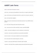 AAERT Latin Terms Question and answers 100% correct 2024 