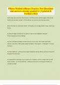 Pilates Method Alliance Practice Test Questions and answers already graded A&plus;&vert; Updated & Verified &vert; 2024