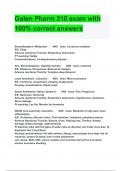 Galen Pharm 210 exam with 100&percnt; correct answers
