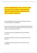 ATI RN FUNDAMENTALS LATEST ACTUAL EXAM 2024-2025 WITH CORRECT QUESTIONS AND VERIFIED ANSWERS&vert;100&percnt; GUARANTEED TO PASS&excl;&vert;ALREADY GRADED A&plus;