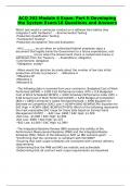 ACQ 202 Module 4 Exam&colon; Part II Developing the System Exam&sol;18 Questions and Answers