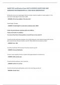 AANP FNP certification Exam WITH VERIFIED QUESTIONS AND ANSWERS RATED&GRADED A&plus; 2024 NEW GENERATION