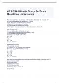 4B ABSA Ultimate Study Set Exam Questions and Answers 2024