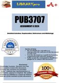 PUB3707 Assignment 6 (COMPLETE ANSWERS) 2024