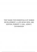 TEST BANK FOR ESSENTIALS OF HUMAN DEVELOPMENT&colon; A LIFE-SPAN VIEW&comma; 2ND EDITION&comma; ROBERT V&period; KAIL&comma; JOHN C&period; CAVANAUGH